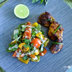 Cambodian Grilled Pepper Salad