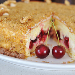 Cherry Nut Brittle Torte