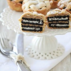 Oreo and Peanut Butter Layered Pies