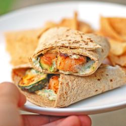 Garlic Shrimp & Zucchini Wrap
