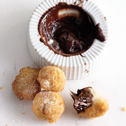 Zeppole w/ Chocolate Sauce