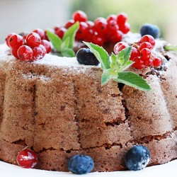 Nuts, Cocoa and Chocolate cake