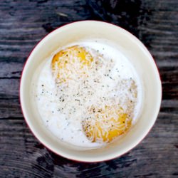 Creamy Parmesan Baked Eggs