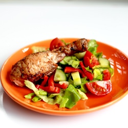 Quick Salad & BBQ Chicken