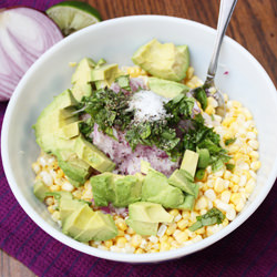 Raw Corn and Avocado Salad
