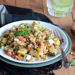 Grilled Veggie & Bulgur Wheat Lunch