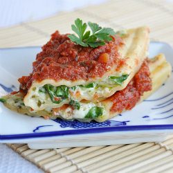 Pesto Veggie Manicotti
