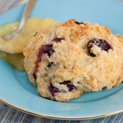 Blueberry Scones w/ Lemon Glaze