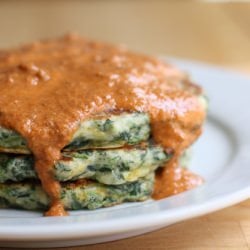 Spinach Cheddar Pancakes