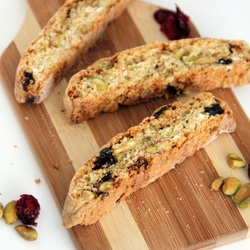 Pistachio & Dried Cherry Biscotti