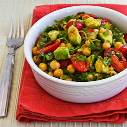 Garbanzo, Tomato & Cilantro Salad