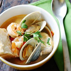 Halibut and Shellfish Soup