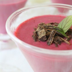 Raspberry Tofu Pudding