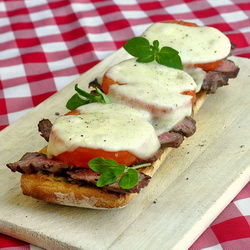 Open Face Steak Tomato & Provolone