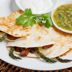 Asparagus and Mushroom Quesadillas