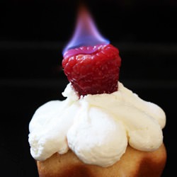 Flaming Dulce de Leche Cupcakes