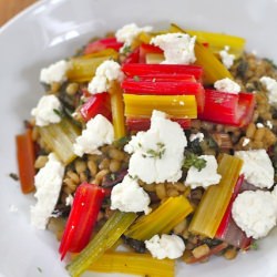 Rainbow Chard and Ricotta Risotto