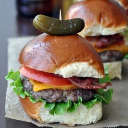 Sirloin Sliders with Smoked Bacon