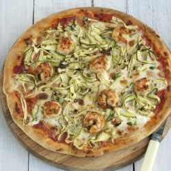 Pizza with Prawns