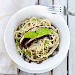 Linguine w/ Creamy Mushroom