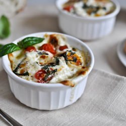 Caprese Baked Eggs