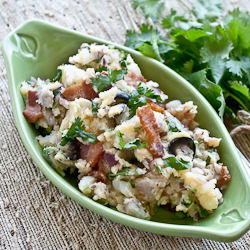 Cheesy Potato Salad with Bacon