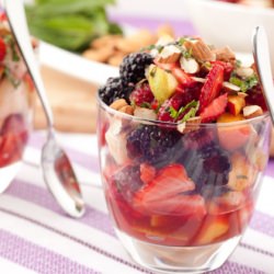 Fruit Salad with Ginger Mint Glaze