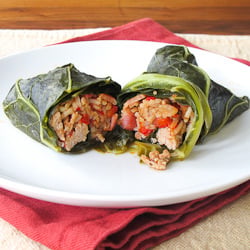 Cajun Inspired Stuffed Collards