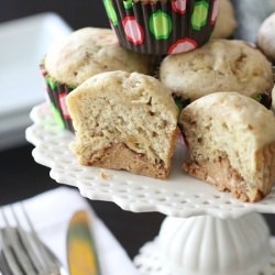 Stuffed Banana Bread Muffins