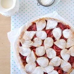 Strawberry and Rose Hazelnut Tart