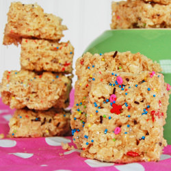 Cake Batter Rice Krispy Treats