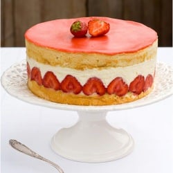 Strawberry Bavarian Cake