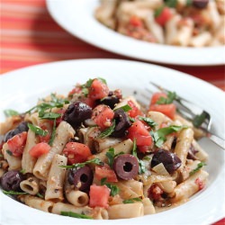 Penne w/ Tuna, Tomatoes, Olives