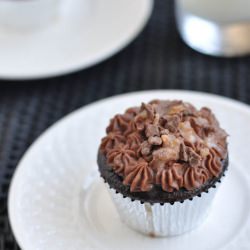 Chocolate Cupcakes with Chocolate