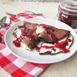 Chocolate Crepes & Plum Butter
