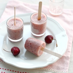 Banana Nectarine Cherry Popsicles