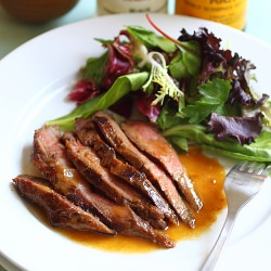 Flank Steak with Miso Butter