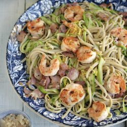Prawn and Bacon Linguine