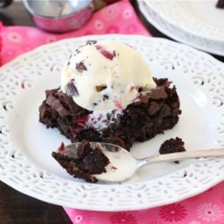Raspberry Truffle Brownies
