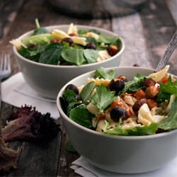 Warm Pasta Salad with Roasted Veg