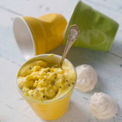 Kiwi Ice Cream with Saffron