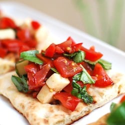 Bruschetta with Smoked Mozzarella