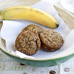 Honey Banana Flax Muffins