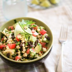 Raw Corn & Black Bean Salad