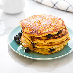 Blueberry Cornmeal Pancakes