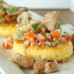 Parmesan Polenta Cakes with Hash