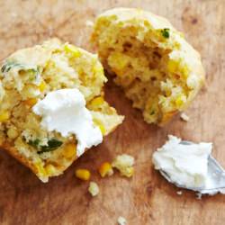 Fresh Corn and Basil Muffins