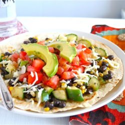 Zucchini and Corn Tostada