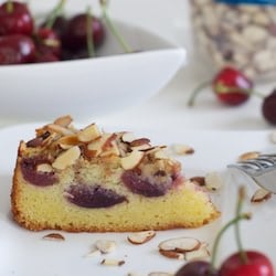 Cherry Almond Streusel Cake