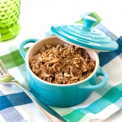 Peach Blueberry Breakfast Crisp